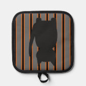 Leuke en Fancy Halloween Black Silhouette Cats Pannenlap (Voorkant)