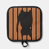 Leuke en Fancy Halloween Black Silhouette Cats Pannenlap (Voorkant)