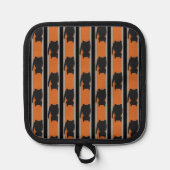 Leuke en Fancy Halloween Black Silhouette Cats Pannenlap (Voorkant)
