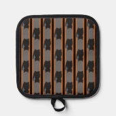 Leuke en Fancy Halloween Black Silhouette Cats Pannenlap (Voorkant)