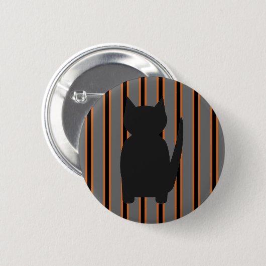Leuke en Fancy Halloween Black Silhouette Cats Ronde Button 5,7 Cm (Voorkant /achterkant)