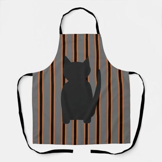 Leuke en Fancy Halloween Black Silhouette Cats Schort (Voorkant)