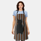 Leuke en Fancy Halloween Black Silhouette Cats Schort (Gedragen)