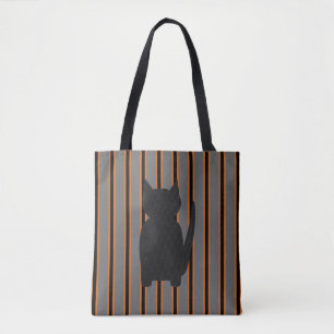 Leuke en Fancy Halloween Black Silhouette Cats Tote Bag