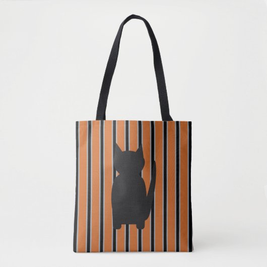 Leuke en Fancy Halloween Black Silhouette Cats Tote Bag (Voorkant)