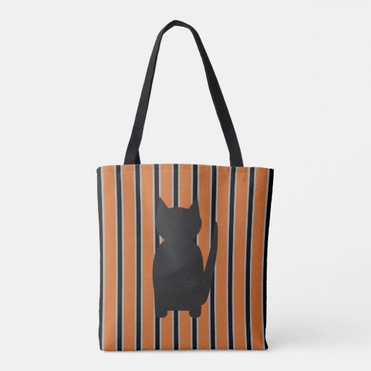Leuke en Fancy Halloween Black Silhouette Cats Tote Bag (Achterkant)
