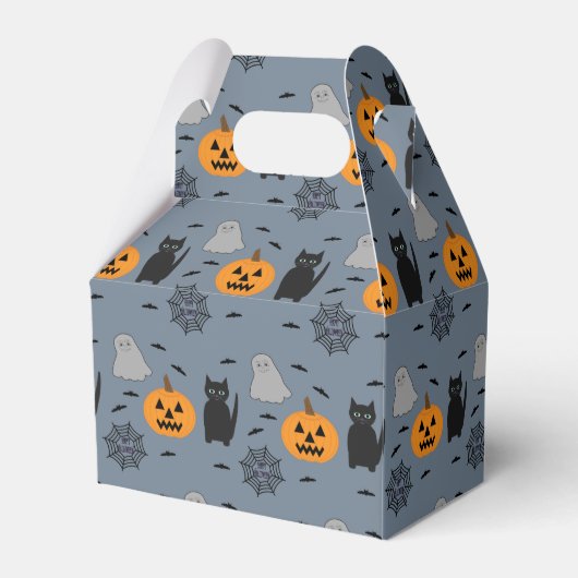 Leuke en Fancy Halloween Cat Ghost Pumpkin Web Bedankdoosjes (Achterkant)