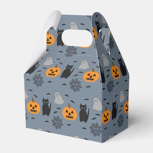 Leuke en Fancy Halloween Cat Ghost Pumpkin Web Bedankdoosjes (Voorkant Zijde)