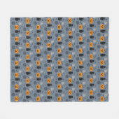 Leuke en Fancy Halloween Cat Ghost Pumpkin Web Fleece Deken (Voorkant (Horizontaal))