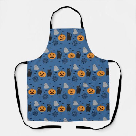 Leuke en Fancy Halloween Cat Ghost Pumpkin Web Schort (Voorkant)