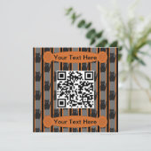 Leuke en Fancy Halloween Cat QR Code Kaart (Staand voorkant)