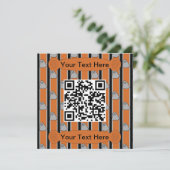 Leuke en Fancy Halloween Ghost QR Code Kaart (Staand voorkant)