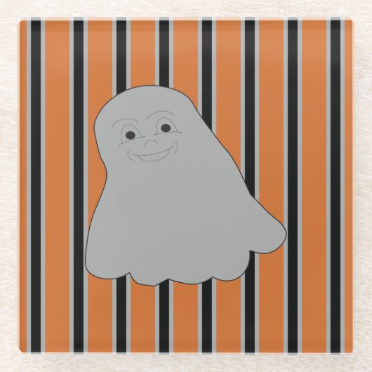 Leuke en Fancy Halloween Ghosts Glazen Onderzetter (Voorkant)