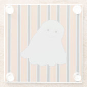 Leuke en Fancy Halloween Ghosts Glazen Onderzetter (Achterkant)