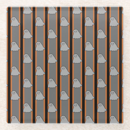 Leuke en Fancy Halloween Ghosts Glazen Onderzetter (Voorkant)