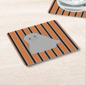Leuke en Fancy Halloween Ghosts Kartonnen Onderzetters (Schuin)