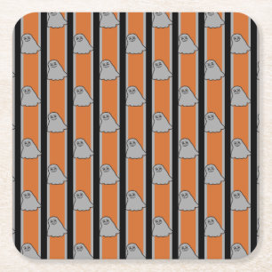 Leuke en Fancy Halloween Ghosts Kartonnen Onderzetters
