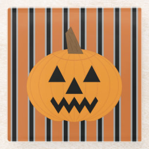 Leuke en Fancy Halloween Pumpkins Glazen Onderzetter