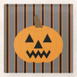 Leuke en Fancy Halloween Pumpkins Glazen Onderzetter