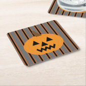 Leuke en Fancy Halloween Pumpkins Kartonnen Onderzetters (Schuin)