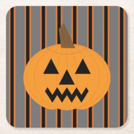 Leuke en Fancy Halloween Pumpkins Kartonnen Onderzetters