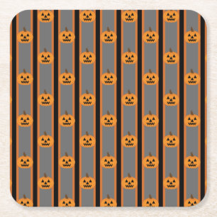 Leuke en Fancy Halloween Pumpkins Kartonnen Onderzetters