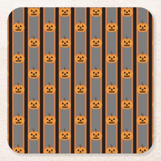 Leuke en Fancy Halloween Pumpkins Kartonnen Onderzetters (Voorkant)