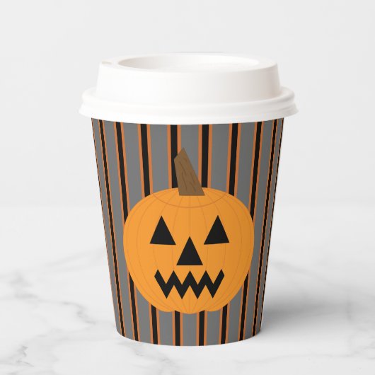 Leuke en Fancy Halloween Pumpkins Papieren Bekers (Achterkant)