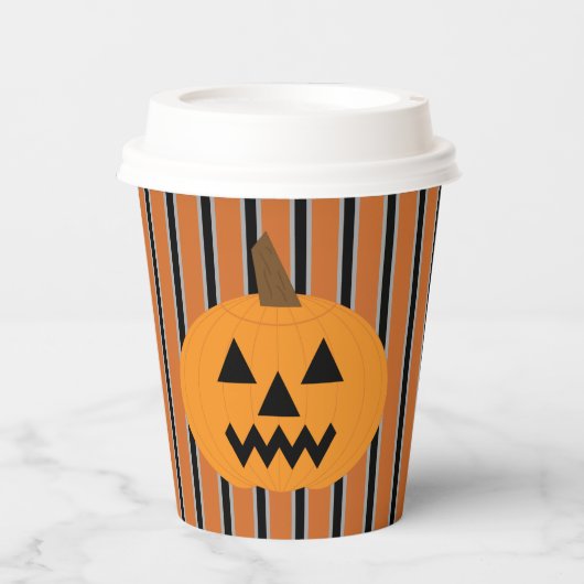 Leuke en Fancy Halloween Pumpkins Papieren Bekers (Voorkant)