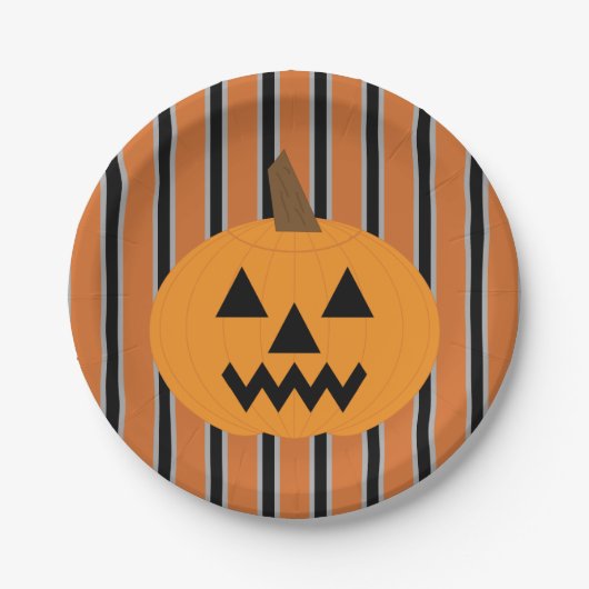 Leuke en Fancy Halloween Pumpkins Papieren Bordje (Voorkant)