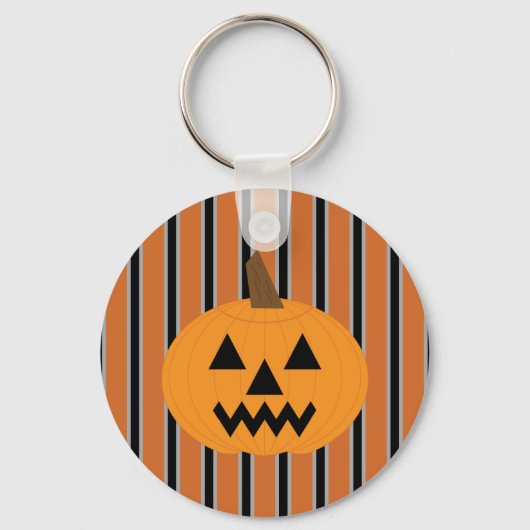 Leuke en Fancy Halloween Pumpkins Sleutelhanger (Voorkant)