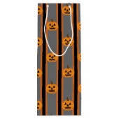 Leuke en Fancy Halloween Pumpkins Wijn Cadeautas (Achterkant)