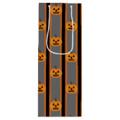 Leuke en Fancy Halloween Pumpkins Wijn Cadeautas (Voorkant)