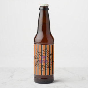 Leuke en Fancy Halloween Spider Webs Bier Etiket