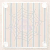Leuke en Fancy Halloween Spider Webs Glazen Onderzetter (Achterkant)