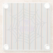 Leuke en Fancy Halloween Spider Webs Glazen Onderzetter (Achterkant)