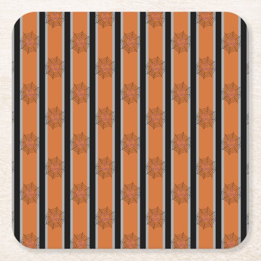 Leuke en Fancy Halloween Spider Webs Kartonnen Onderzetters (Voorkant)