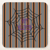 Leuke en Fancy Halloween Spider Webs Kartonnen Onderzetters (Voorkant)