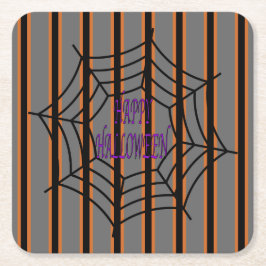Leuke en Fancy Halloween Spider Webs Kartonnen Onderzetters