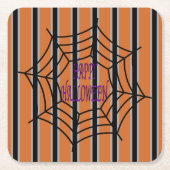 Leuke en Fancy Halloween Spider Webs Kartonnen Onderzetters (Voorkant)