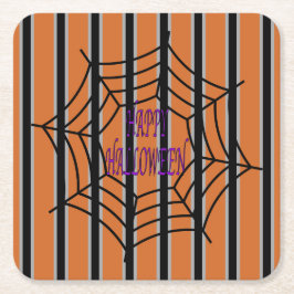 Leuke en Fancy Halloween Spider Webs Kartonnen Onderzetters