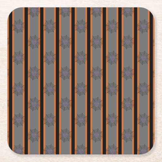 Leuke en Fancy Halloween Spider Webs Kartonnen Onderzetters (Voorkant)