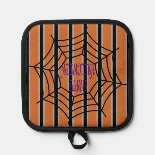 Leuke en Fancy Halloween Spider Webs Pannenlap (Voorkant)