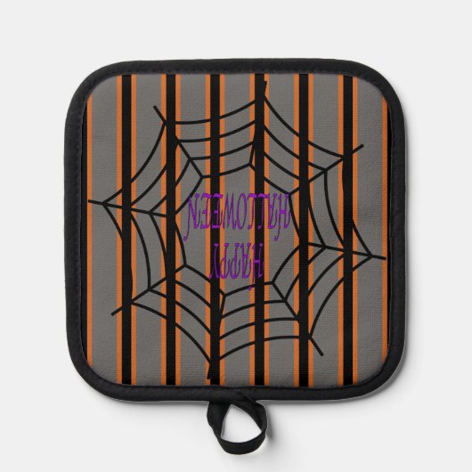 Leuke en Fancy Halloween Spider Webs Pannenlap (Voorkant)