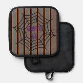 Leuke en Fancy Halloween Spider Webs Pannenlap (Voorkant / Achterkant)