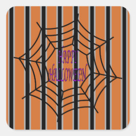 Leuke en Fancy Halloween Spider Webs Vierkante Sticker