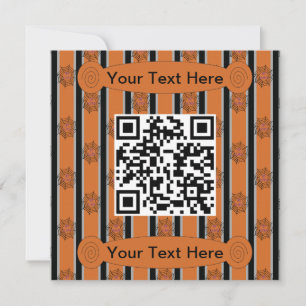 Leuke en Fancy Halloween Spin Web QR Code Kaart