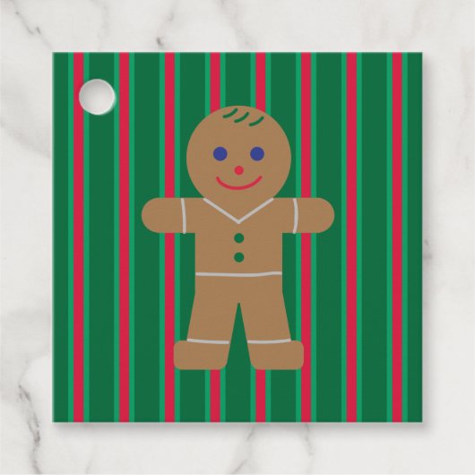 Leuke en Fancy kerst Gingerbread Man Bedankjes Labels (Voorkant)