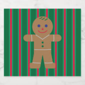 Leuke en Fancy kerst Gingerbread Man Bier Etiket (Enkel label)