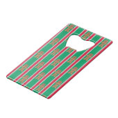 Leuke en Fancy kerst Gingerbread Man Creditkaart Flessenopener (Voorkant Gekanteld)